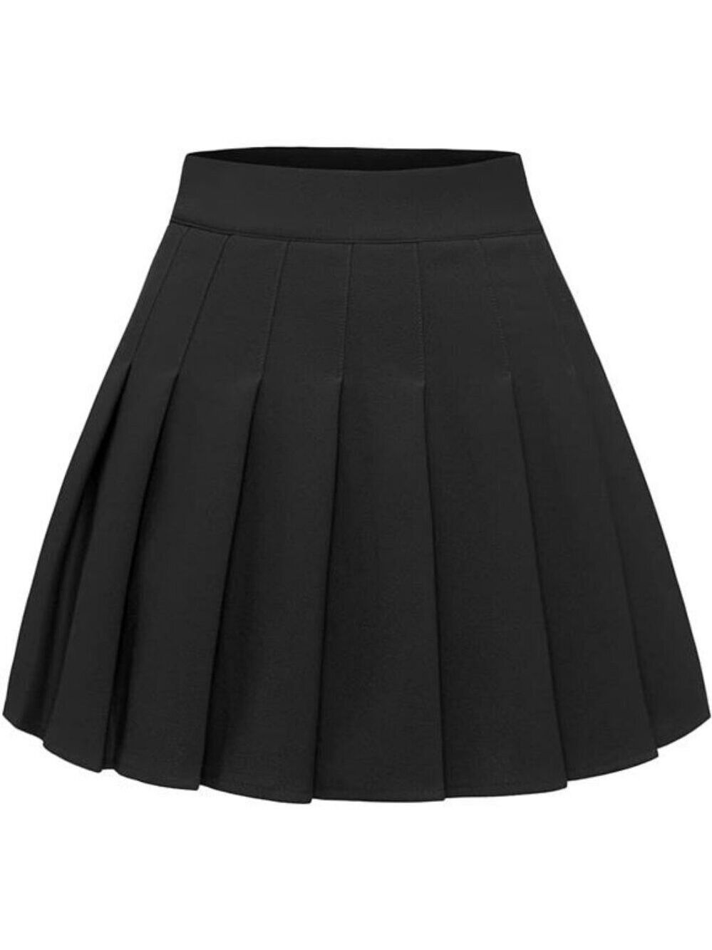 Women’s High Waist Pleated Skater Mini Skirt Tennis Cheer School Outfit